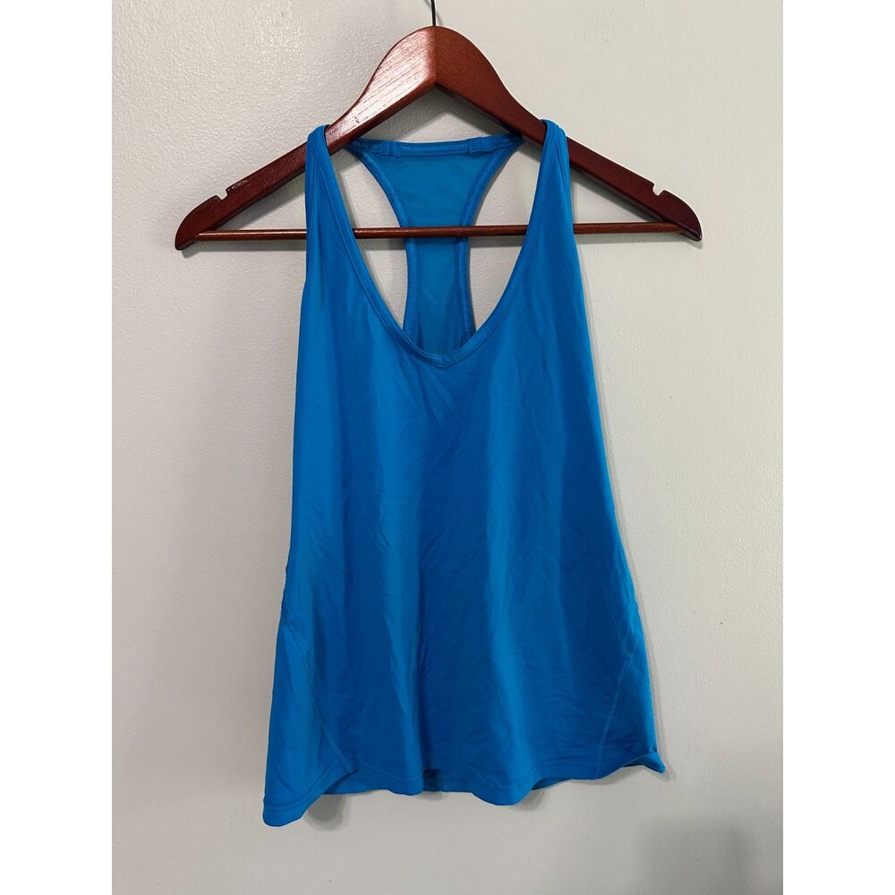 Lululemon Womens 6 Blue Loose Fit Tank Top Shirt Workout Gym
